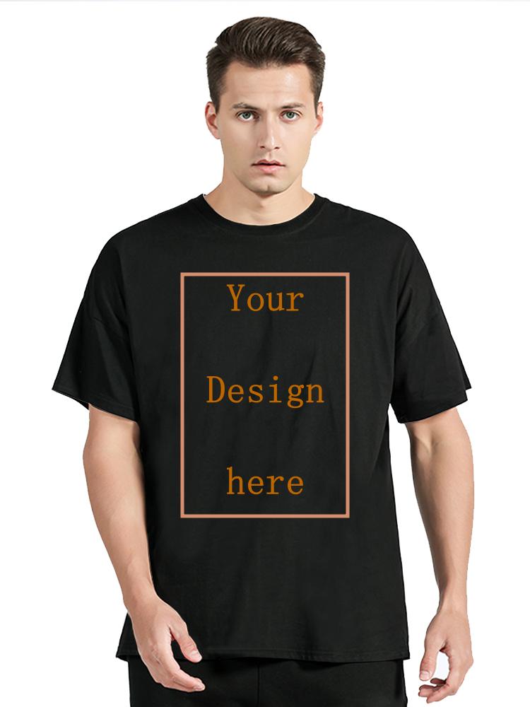 Men's Personalized Cotton T-shirt Text Name Tshirt Add Your Own Message T Shirt Men Clothes Sho