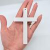 Choker Y2k Punk Gothic Necklace White Black Cross Necklace Wood Cross Pendant  Women Men