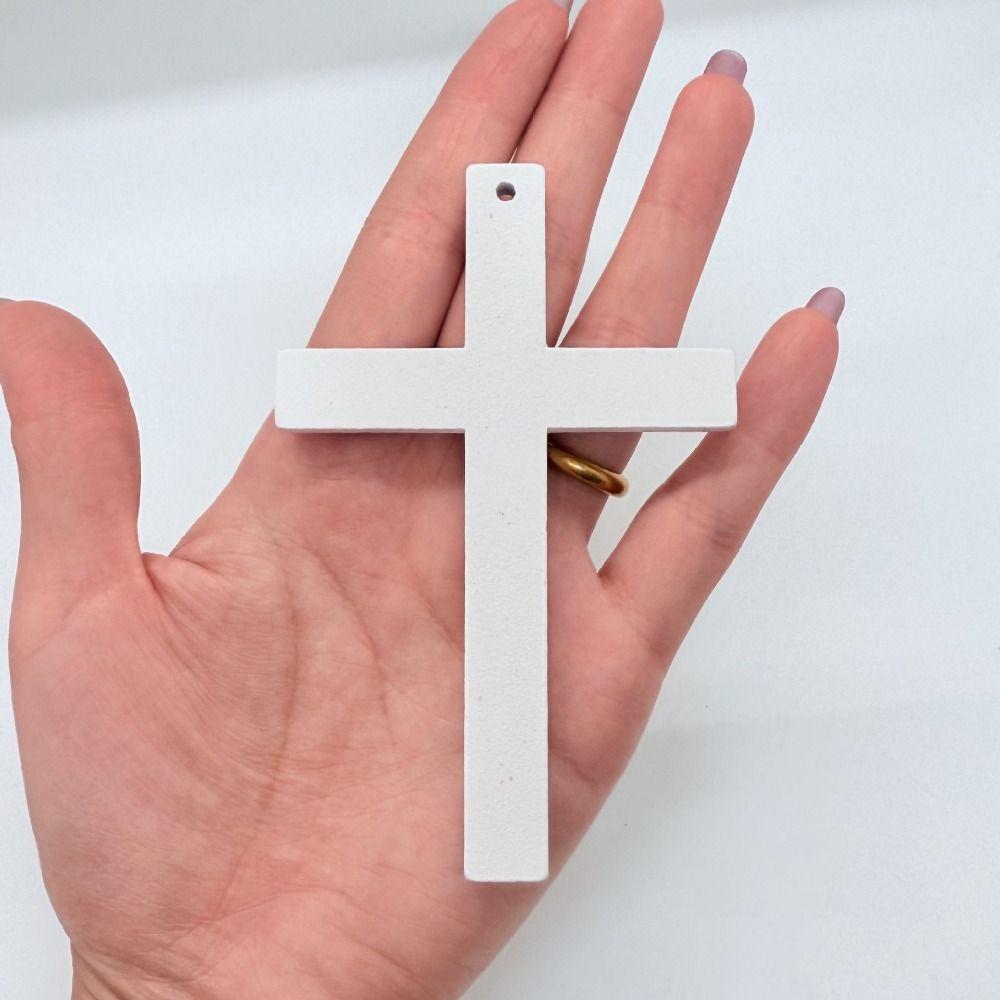 Choker Y2k Punk Gothic Necklace White Black Cross Necklace Wood Cross Pendant Women Men