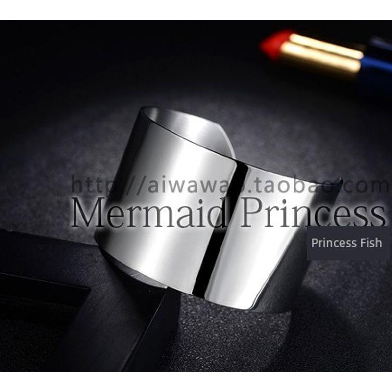 

Open-Ended Bracelet Women s Fashion Exaggerated Wide Bracelet Celebrity Same Titanium Steel Gold Glossy Bracelet Hand Jewelry Does Not Fade Titanium Steel Polished Silver - 3.7mm Width
