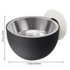 Stainless Steel Wall Mounted Dog Bowl Adjustable Height Pet Food Container  Cat