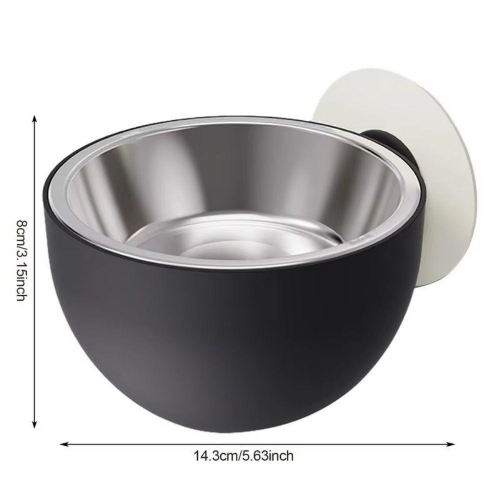 Stainless Steel Wall Mounted Dog Bowl Adjustable Height Pet Food Container  Cat