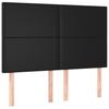 Box Spring Bed with Mattress Black 140x190 cm Faux Leather