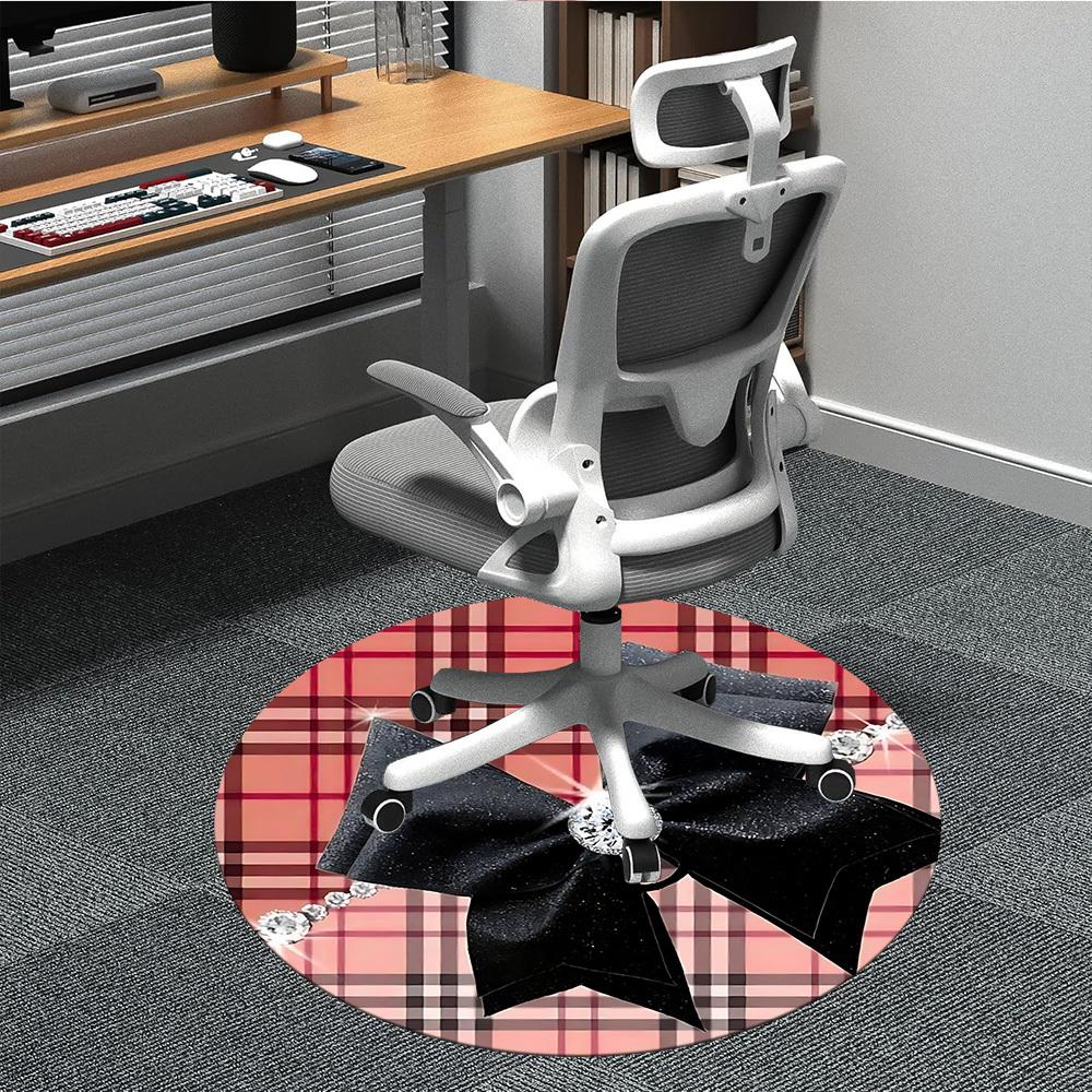 

1pc Bowtie Chair Carpet for Office - Durable, Ideal for Chair Mats, Stylish & Functional Decorative Rug yy260203040 80cm by 80cm