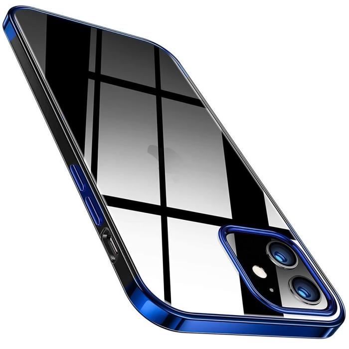Coque pour iPhone 12 (6.1") - PROSHOP - Antichoc Haute Résistance Souple Bleu