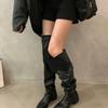 Women Over The Knee High Boots Fashion Suede Pointed Toe Shoes Autumn Winter Thick Middle Heel Western Cowboy Long Botas