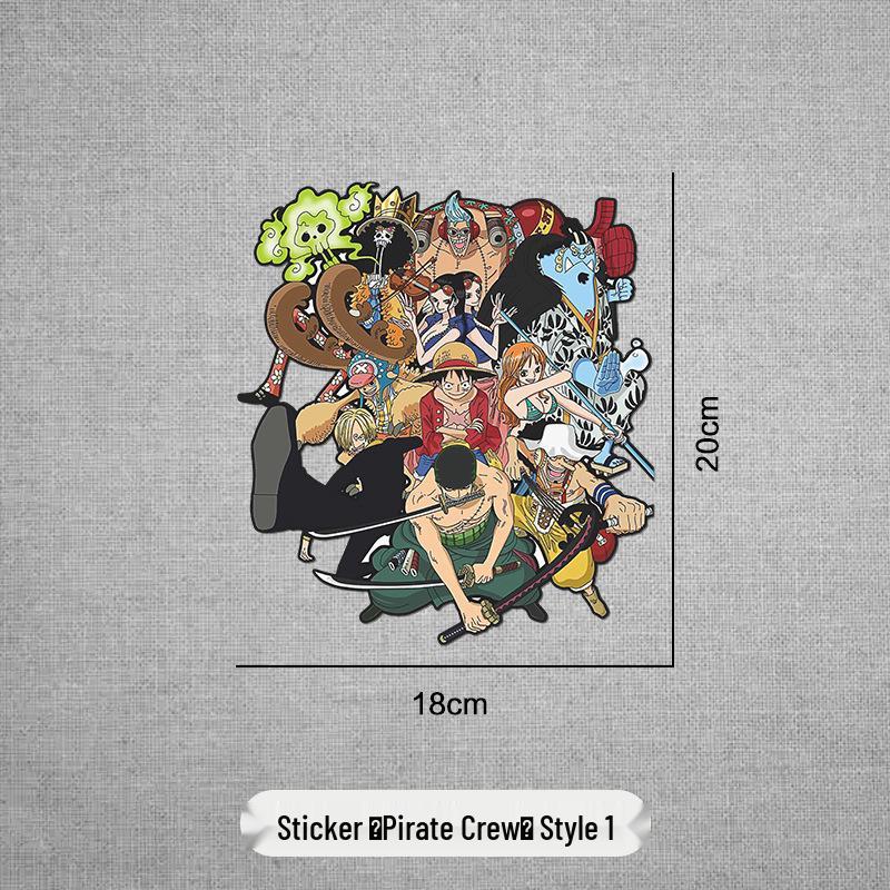 One Piece Anime Stickers: Luffy, Pirate Ship, Sanji Car Scratch Covers