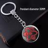 Naruto Sharingan Time Gem Silver Keychain Ornament