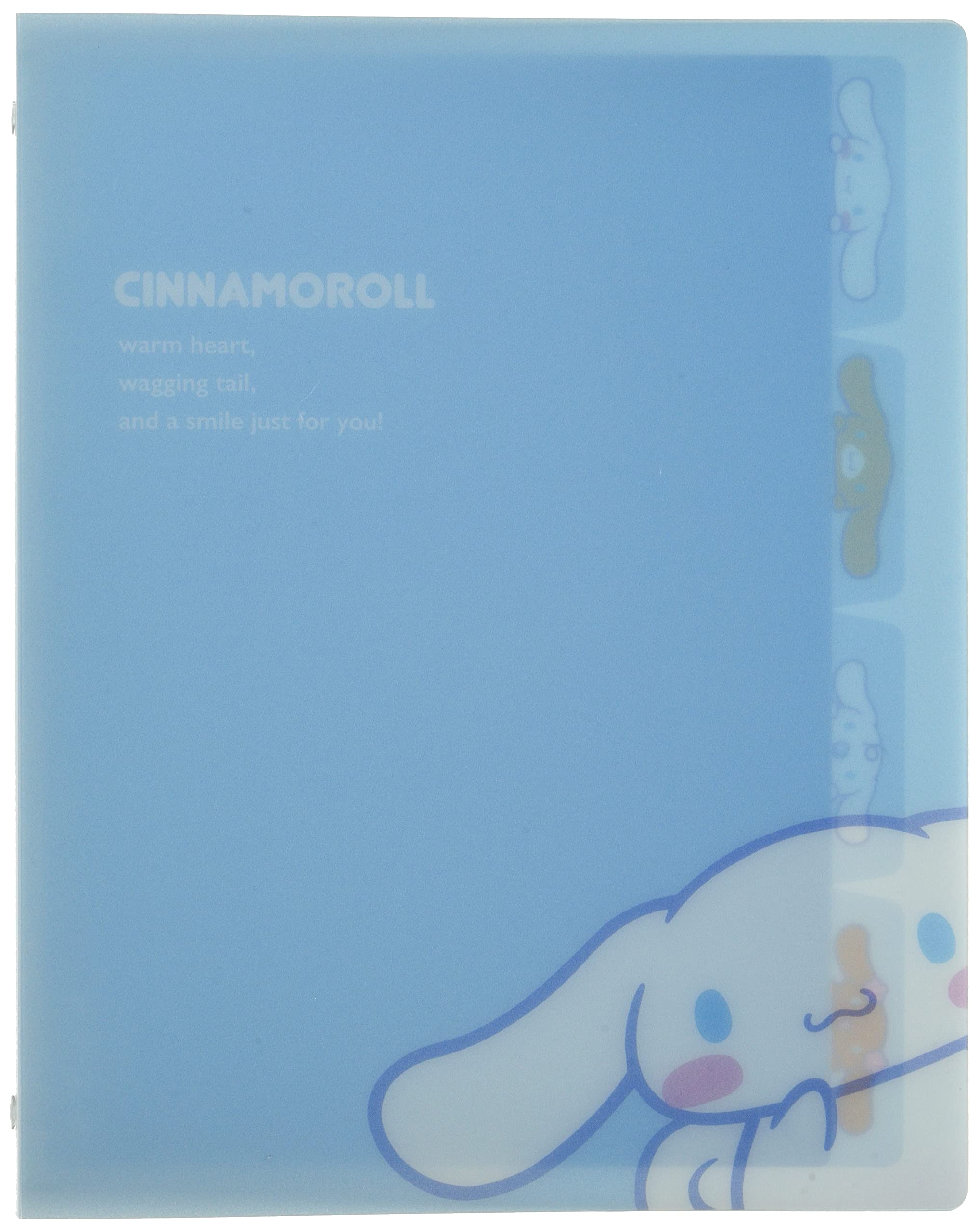 

Tees Factory Sanrio Тонкий Cinnamo H275 x Ш220 x Синий 8-кольцевой скоросшиватель на разъемных кольцах, Простой, D15мм, SR-5540539CR,