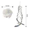 Hangable Radar Reflective Bird Repellent - Silver Spiral Wind Spinner - Effective Bird Deterrent for Gardens Chase Birds