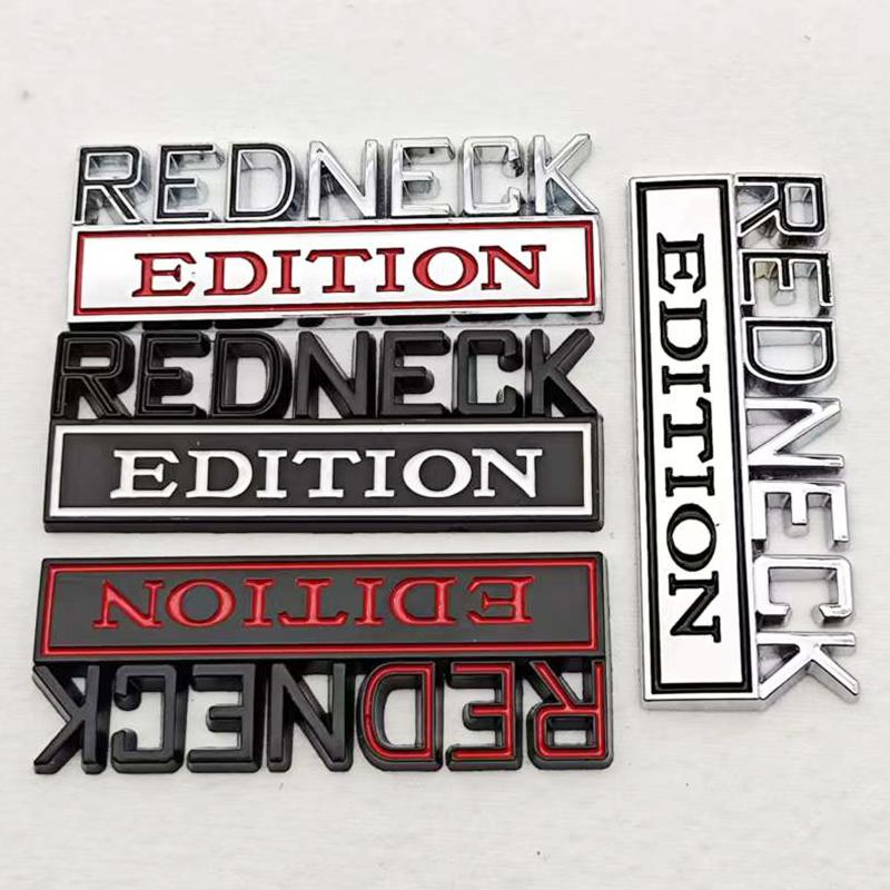 REDNECK Edition 3D Emblem Sticker Badge Fender Funny Decals Car Truck Replacement Door Decoration for Universal Car SUV