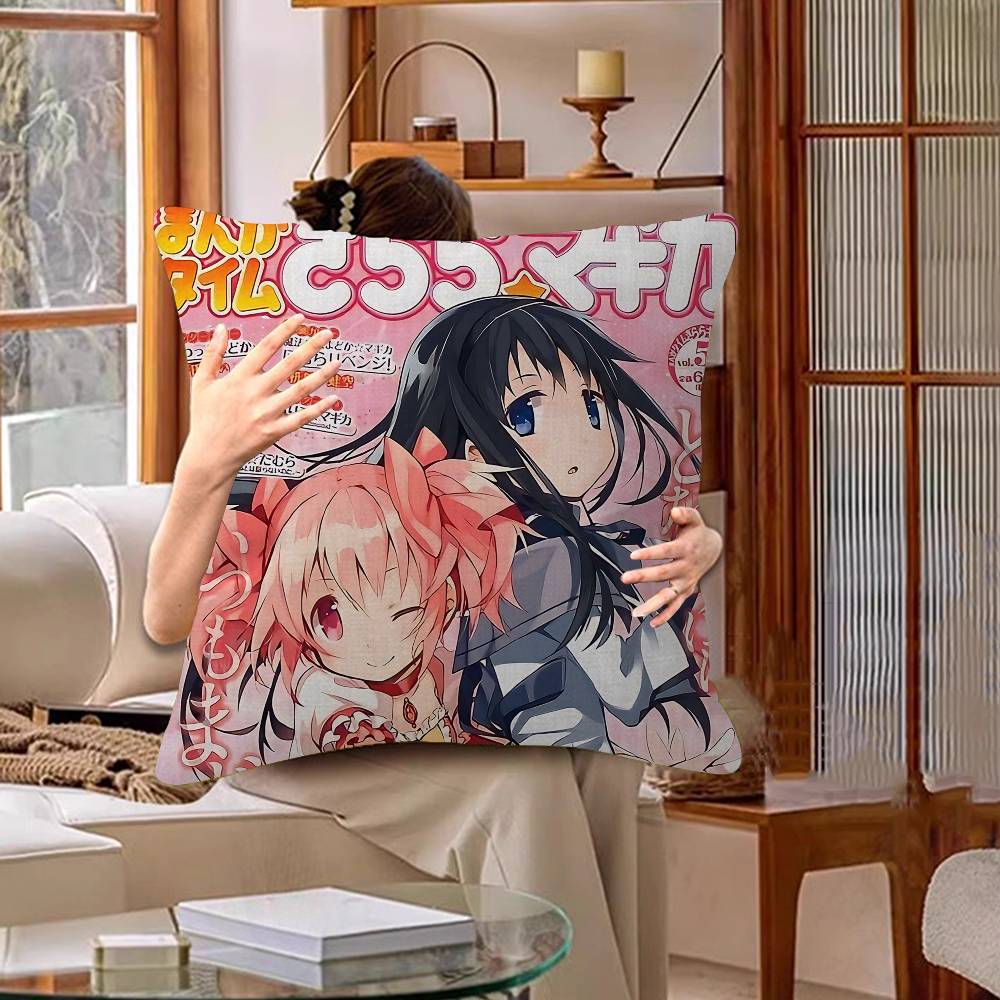 Classic Anime Puella Magi Madoka Magica Cushion Cover Decorative Pillow Sofa Home Decor Case Pillow Cases