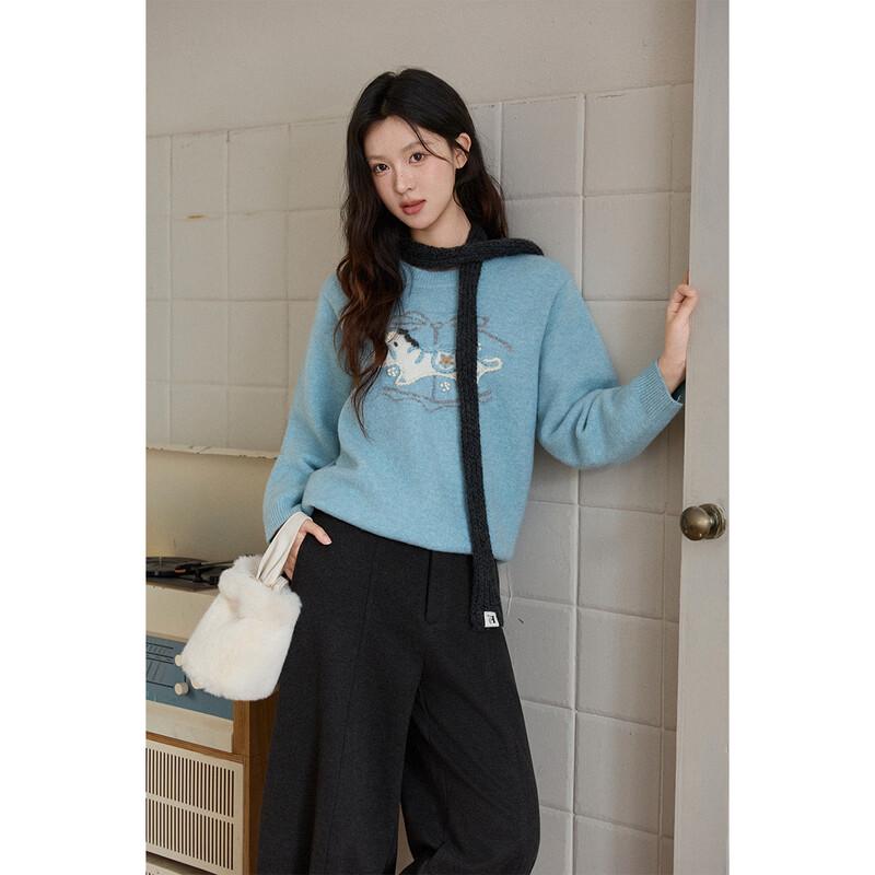 Женский жакардовый свитер-пуловер  Карусель S