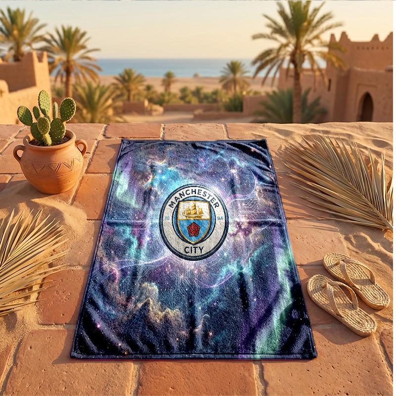 Toalla de Playa de Microfibra con Estampado del Manchester City Secado Rápido Absorbente Toalla Grande para Playa Natación Viajes
