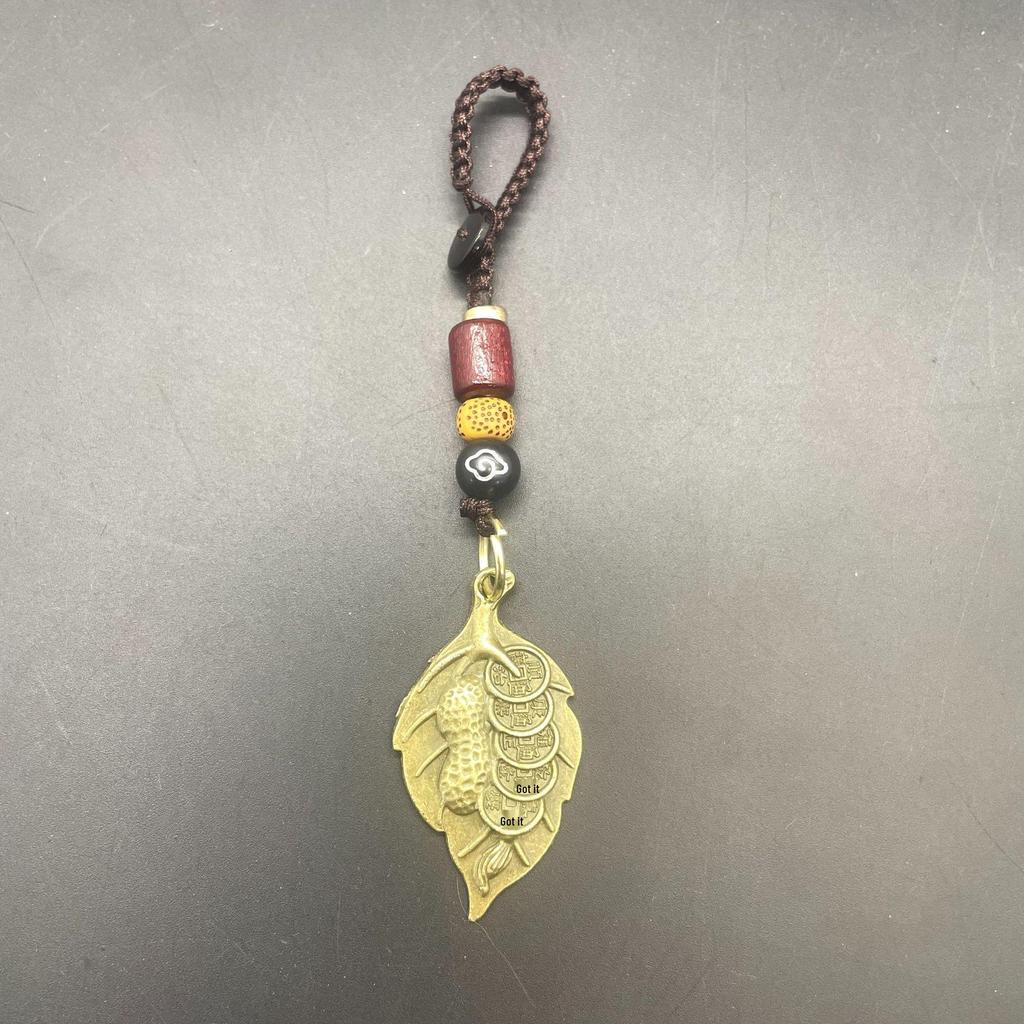 Portachiavi Personalizzato in Ottone con Manico in Guscio di Tartaruga e Ciondolo a Campanella