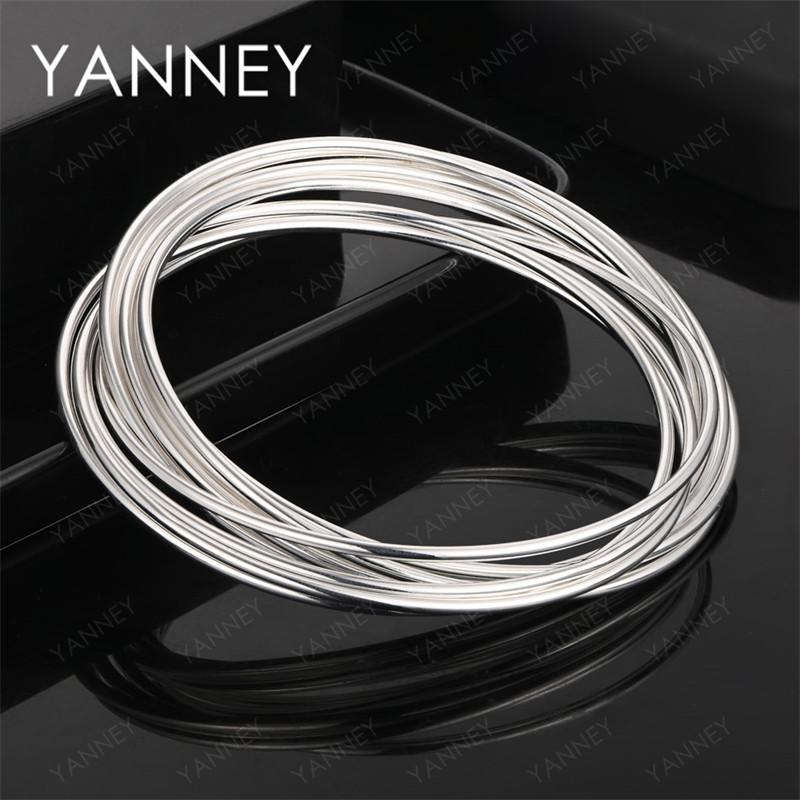 

Fashion 925 Sterling Silver Stylish Simple Bracelet Women Wedding Jewelry Gift Party Exquisite Jewelry