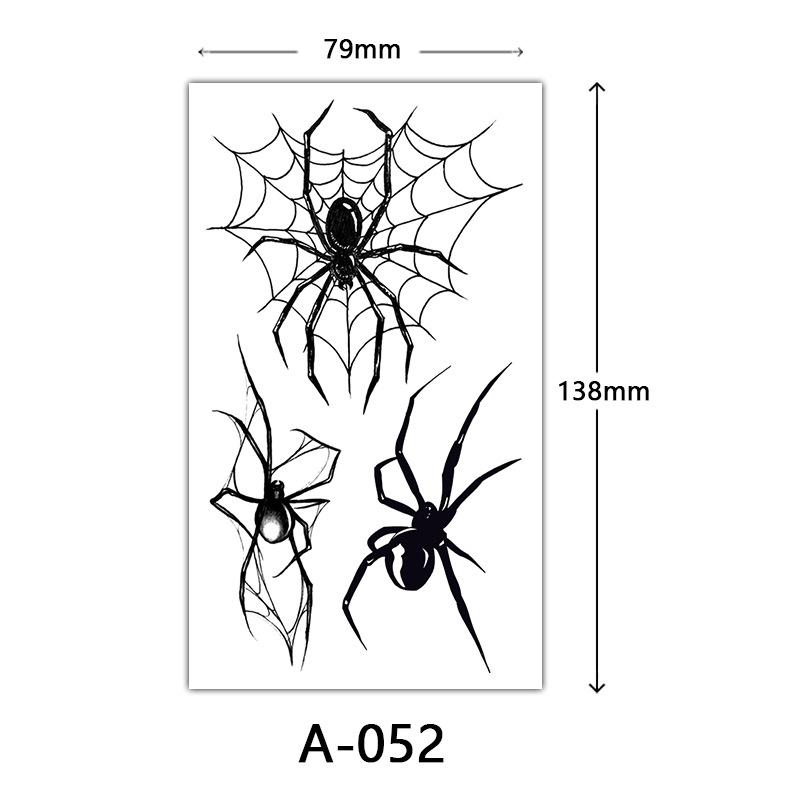 Halloween Tattoo Sticker, Skull Reaper Sickle, Black Bat Tombstone Pumpkin Tattoo