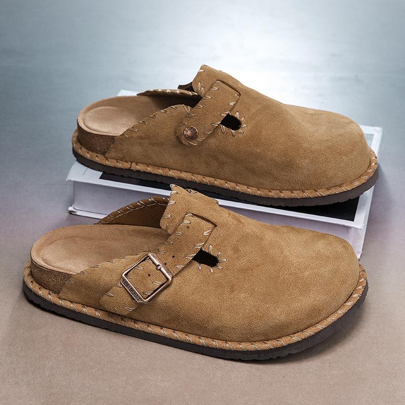 Mode Eenvoudig Casual Half Pantoffel Hete Verkoop 2025 Nieuwe Mannen Vissers Slippers Sneldrogend Buiten Strand Schoenen Straatstijl Mannen Zomer Platte Schoenen