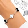 Silver Bracelet 925 Silver Women' Clover Mother of Pearl ONYX