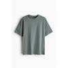 H M Loose FiT T sHirT Dark Sage Green