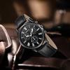 2PCS Men's Watch Fashion Business Men's Quartz Watch Bracelet Jewelry Set Suitable for Daily Clothing Matching