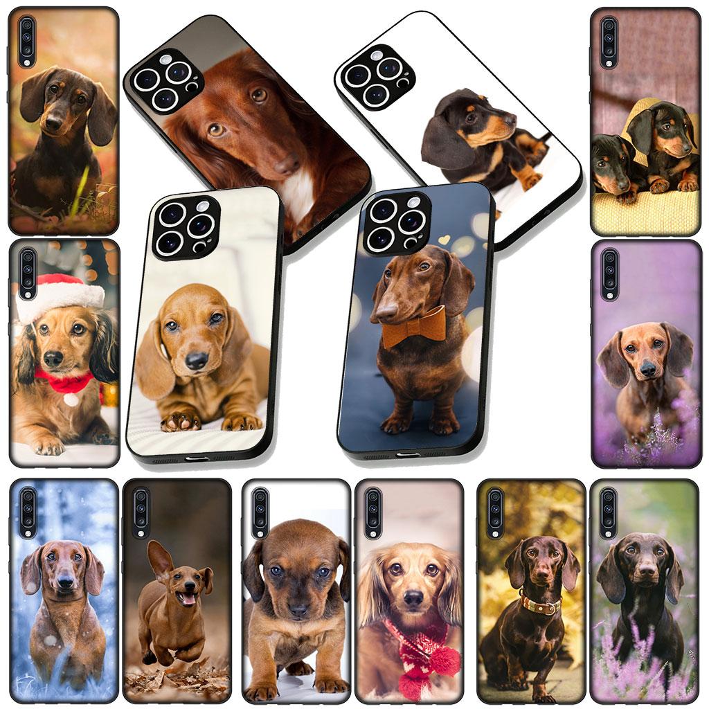 Dachshund Dog Casing Phone Cover for Samsung Galaxy A05 A06 A14 A50 A51 A52 A12 A13 A23 A70 A07 A25 A26 M53 A56 Soft Case