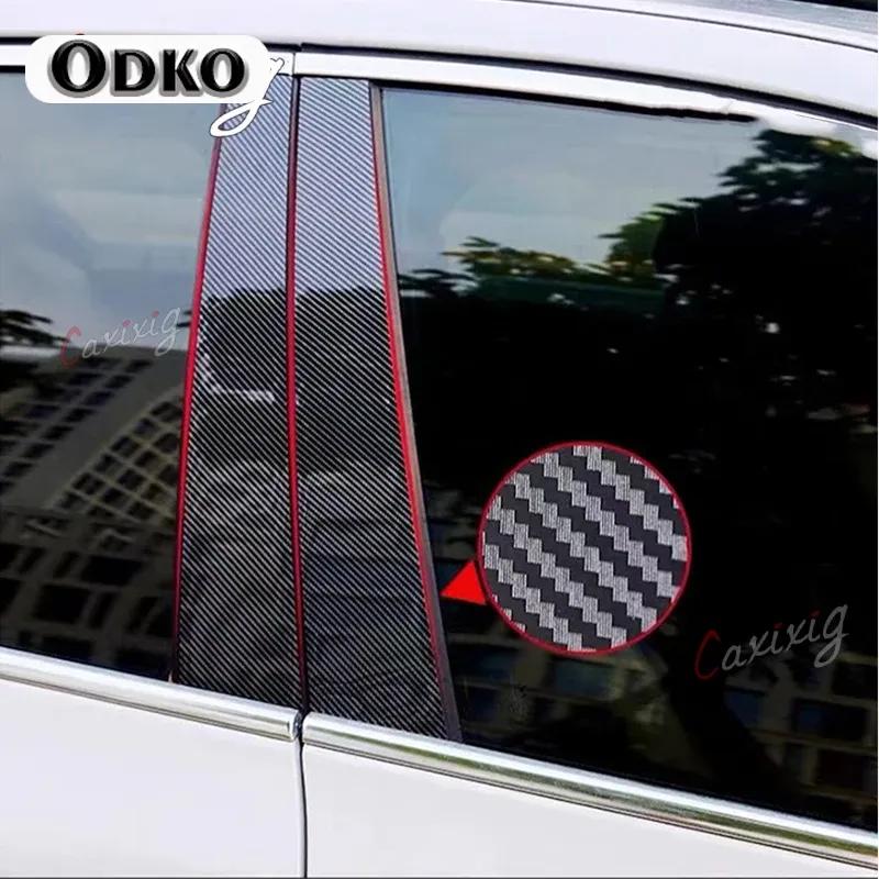 6Pcs Car Door Window Pillar Posts Trim Molding Cover for BMW 1 Series E81/E82/E87/E88 Hatchback 2004-2012 Stickers Accessories