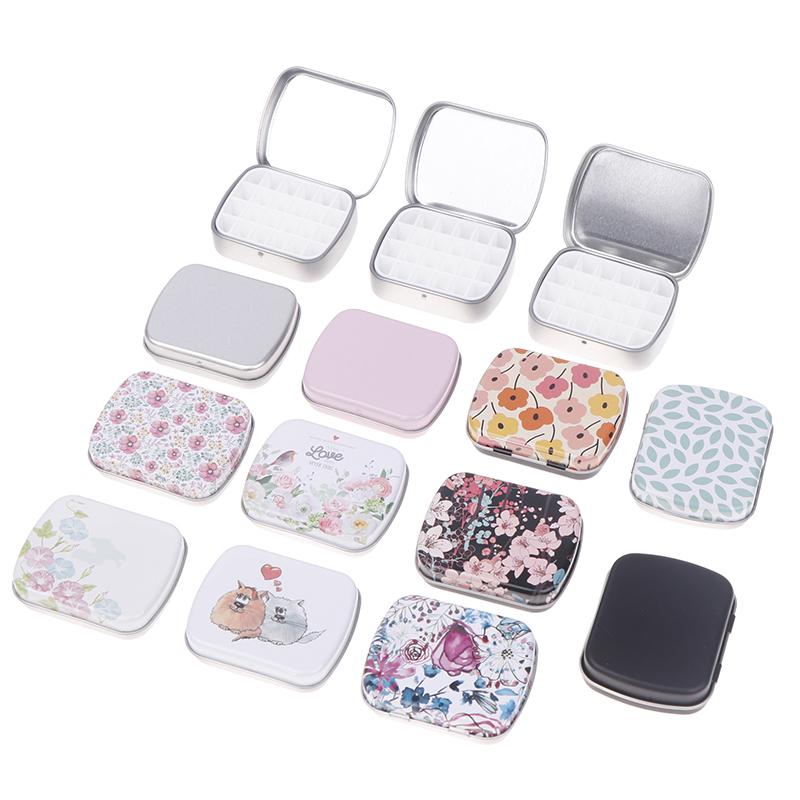 Przenośna puszka na akwarele, 24 kratki, miniaturowa paleta na farby akwarelowe, podróżna tacka na farby, artykuły artystyczne