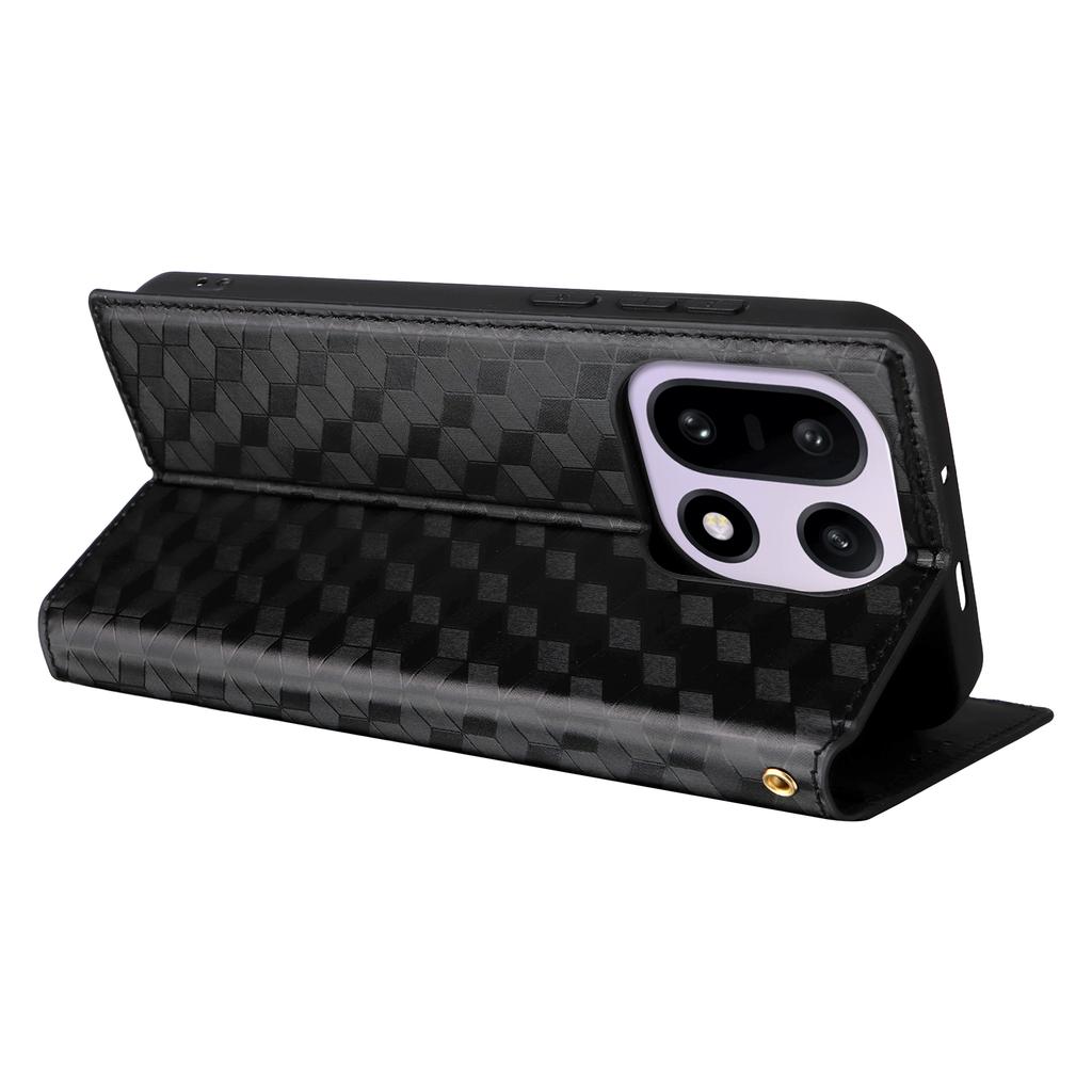 For OnePlus 15 5G Case Wallet Rhombus Imprinted PU Leather Phone Cover
