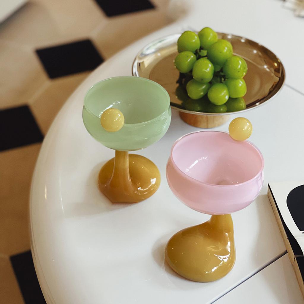 Jadefarbe Glas Borosilikatglas Niedliche Ente Palmenglas Dessertglas Weinglas Tasse Party Barzubehör Kaffeetasse Cocktailglas