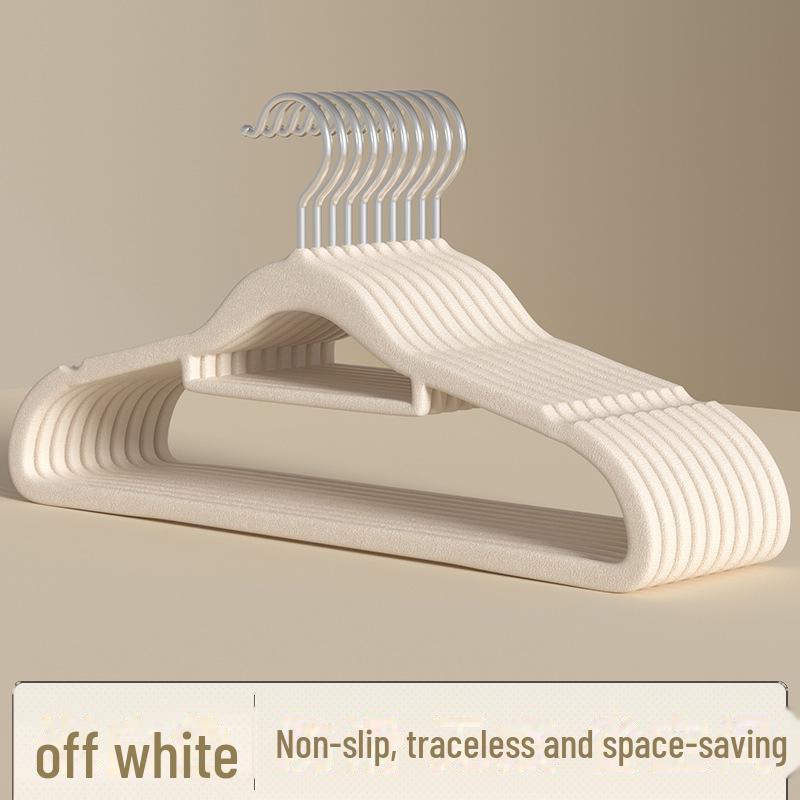 Бесшовная нескользящая флокированная вешалка для одежды - утолщенный органайзер и сушилка 5 pieces