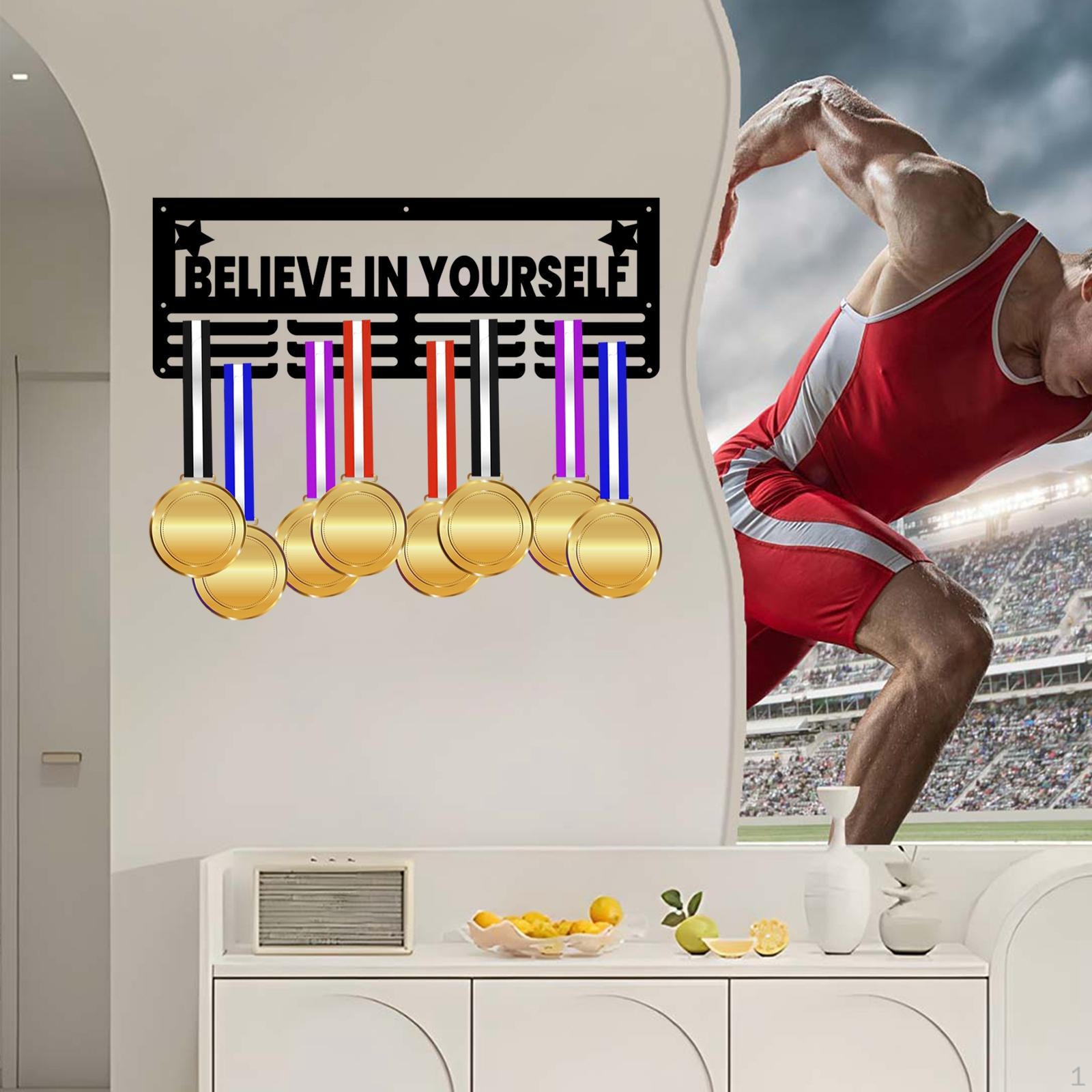 

Стойка, настенный держатель для наград, органайзеров, лент и медалей believe yourself