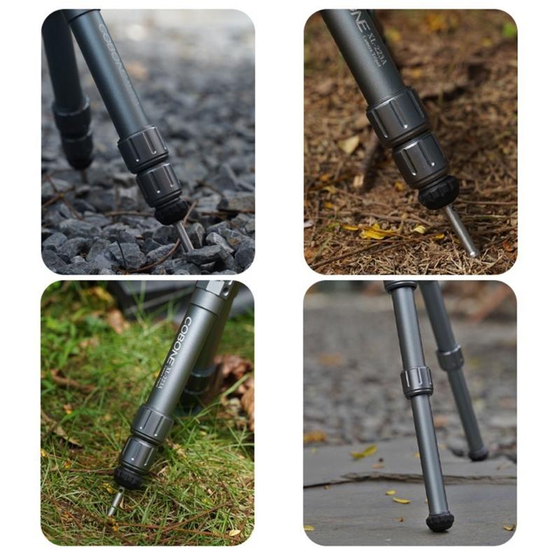 Stainless Steel Tripod Feet Pad With Slip Proof Foot Pad For 3/8Inch Mounting Studs On Tripods And Monopods