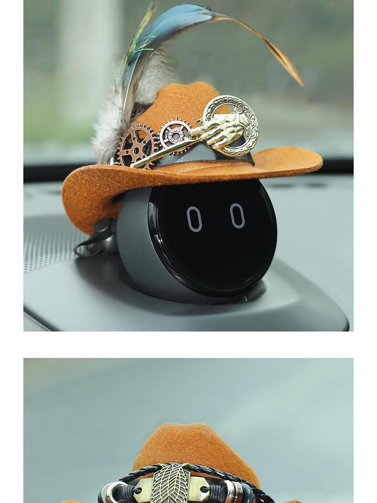 Weilai Auto Nomi Roboter Handgefertigter DIY Strohhut für ES6/ES8 Innendekoration