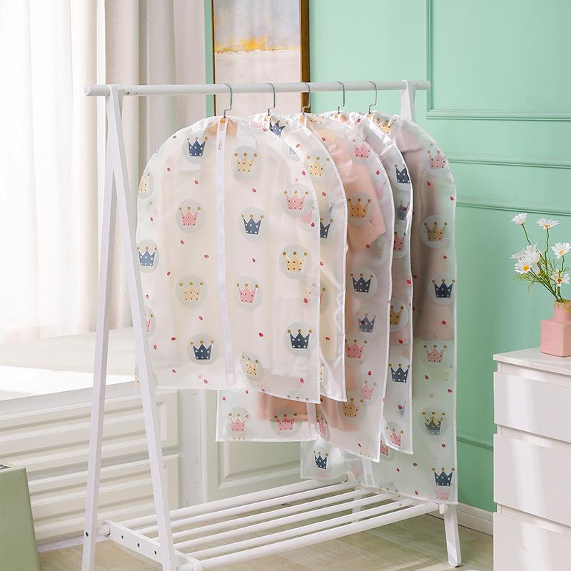 

5 шт./лот PEVA пылезащитный чехол для одежды, подвесной органайзер для одежды, протектор для гардероба, костюма, платья, пальто, сумка для хранения 60x80cm