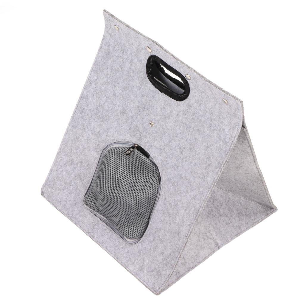 Filz Katzenbeutel Abnehmbar Waschbar Faltbar Atmungsaktiv Tragbar Katzenbeutel Haus für Kleine Katzen Hunde