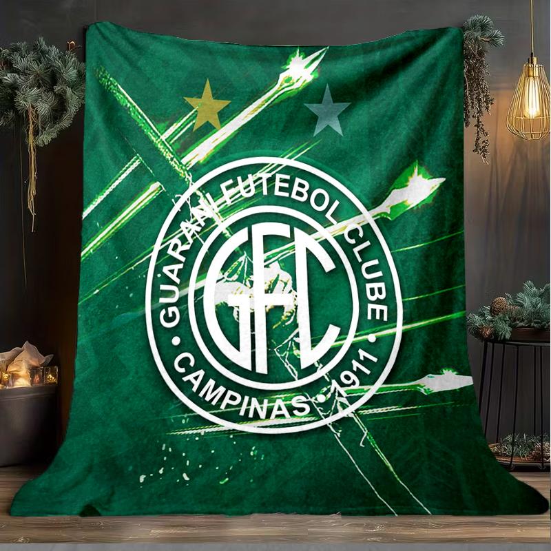 1PC Football Club Emblem Printed Soft Flannel Blanket Throw for Adult Bedroom Living Room Sofa Camping Travel Fan gifts Christmas Gifts