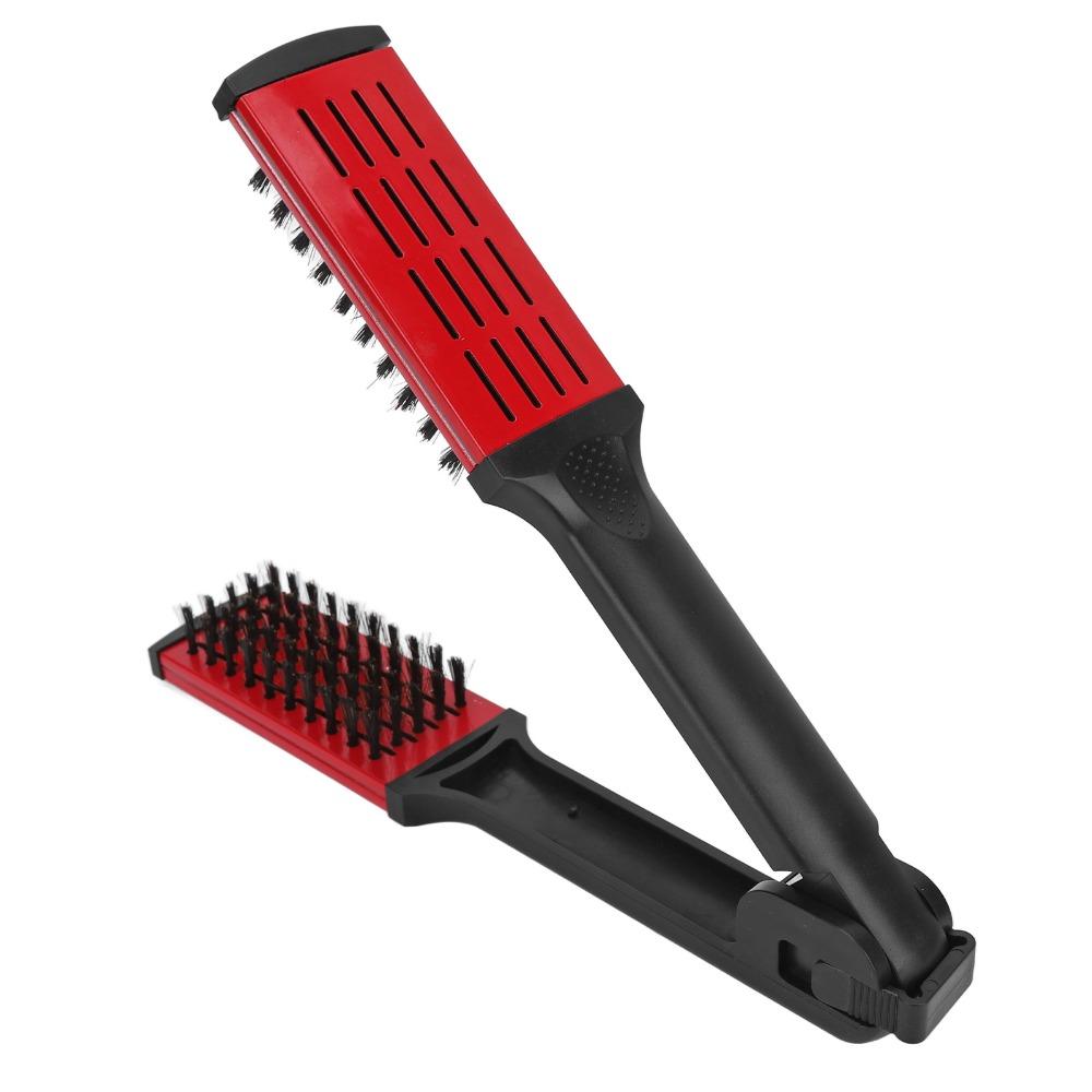 Anti Static Straightening Comb Hollow Breathable Design Flat Iron Brush  For Home