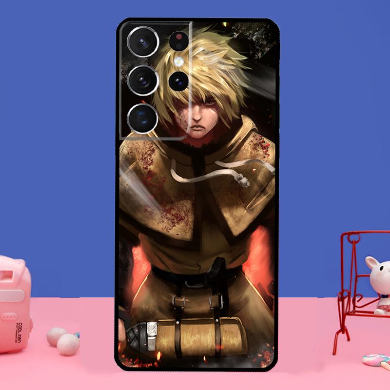 Thorfinn Vinland Saga Anime Phone Case For Samsung Galaxy S21 Ultra S20 FE S8 S9 S10 S22 Plus Note 20 Ultra Full Cover