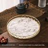 Minimalist Marble Snack Tray With Storage For Home Office And Relaxation