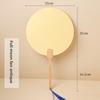 Thiened Blank Xuan Paper Calliaphy Fan DIY Material Kit Hand-Painted Cultural Creative Fan round ape Bamboo Frame