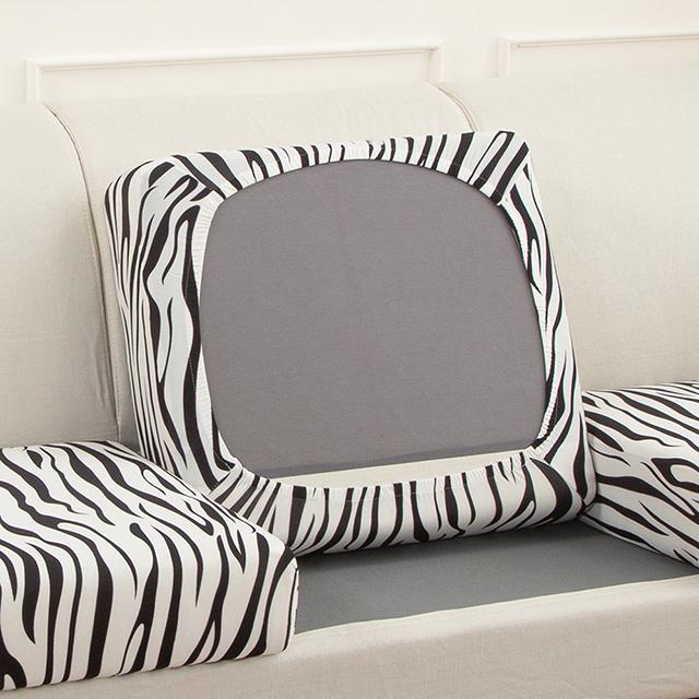 Printed Elastic Sofa Seat Cushion Cover For Living Room Furniture Protector L-shaped Armchair Stretch Seat Cushion Slipcover