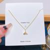 Mermaid Tail Zircon Necklace: Influencer-Style Japanese & Korean Clavicle Chain with Elegant Pendant