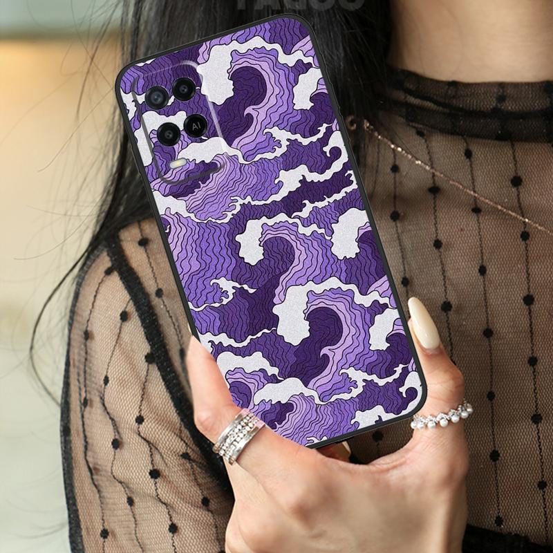 Purple Aesthetic Case For Oppo A74 A94 A54 A80 A60 A40 A18 A38 A58 A78 A98 A96 A76 A16 A15 A17 A57 A77 A5 Pro