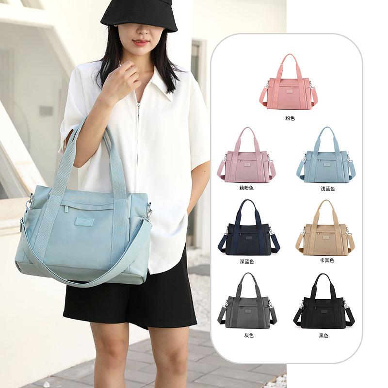 Nylontasche trendige lässige Mehrfachtaschen-Handtasche Umhängetasche große Kapazität Tragetasche Schultertasche Damen große Tasche