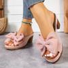 Women's Block Heeled Peep Toe Sandals - Stylish Slip On Heels for Going Out and Casual Summer Wear