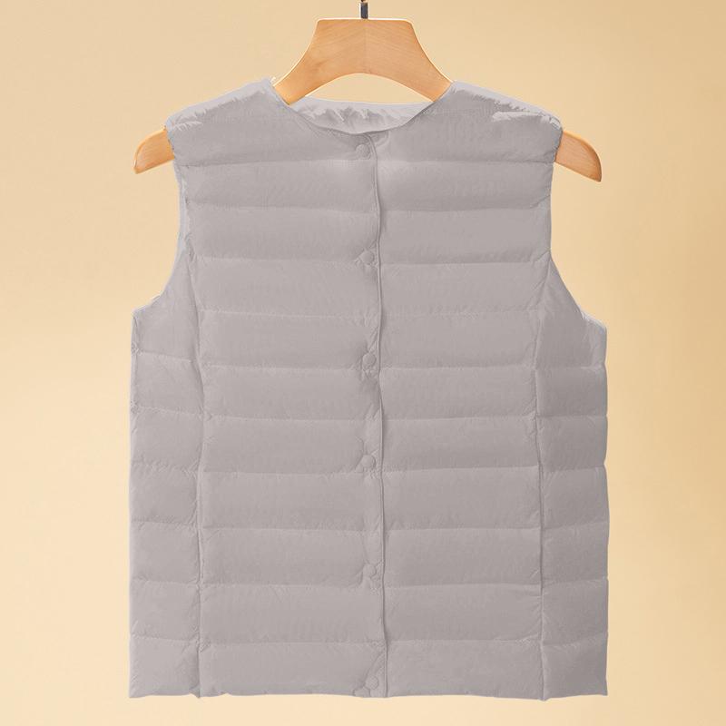 Women's Lightweight Down Jacket, Color, Down Vest With Pockets