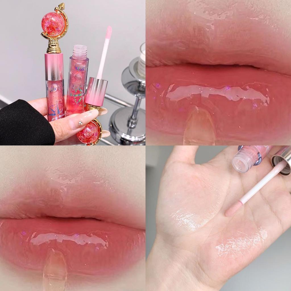 Hydrating Lip Gloss Long-Lasting and Non-Staining Glass Lipstick with Earth Design, Glossy Finish Beauty Essentials Glossy Finish Lipstick