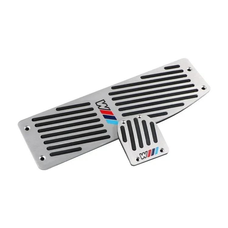WLIB8 1set Aluminum Car Accelerator Pedal Mat for BMW F01 F02 F10 F20 F30 F31 F34 F48 F87 Car Accessories