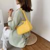 Small yellow bag  summer new design retro simple armpit bag portable small bag baguette bag